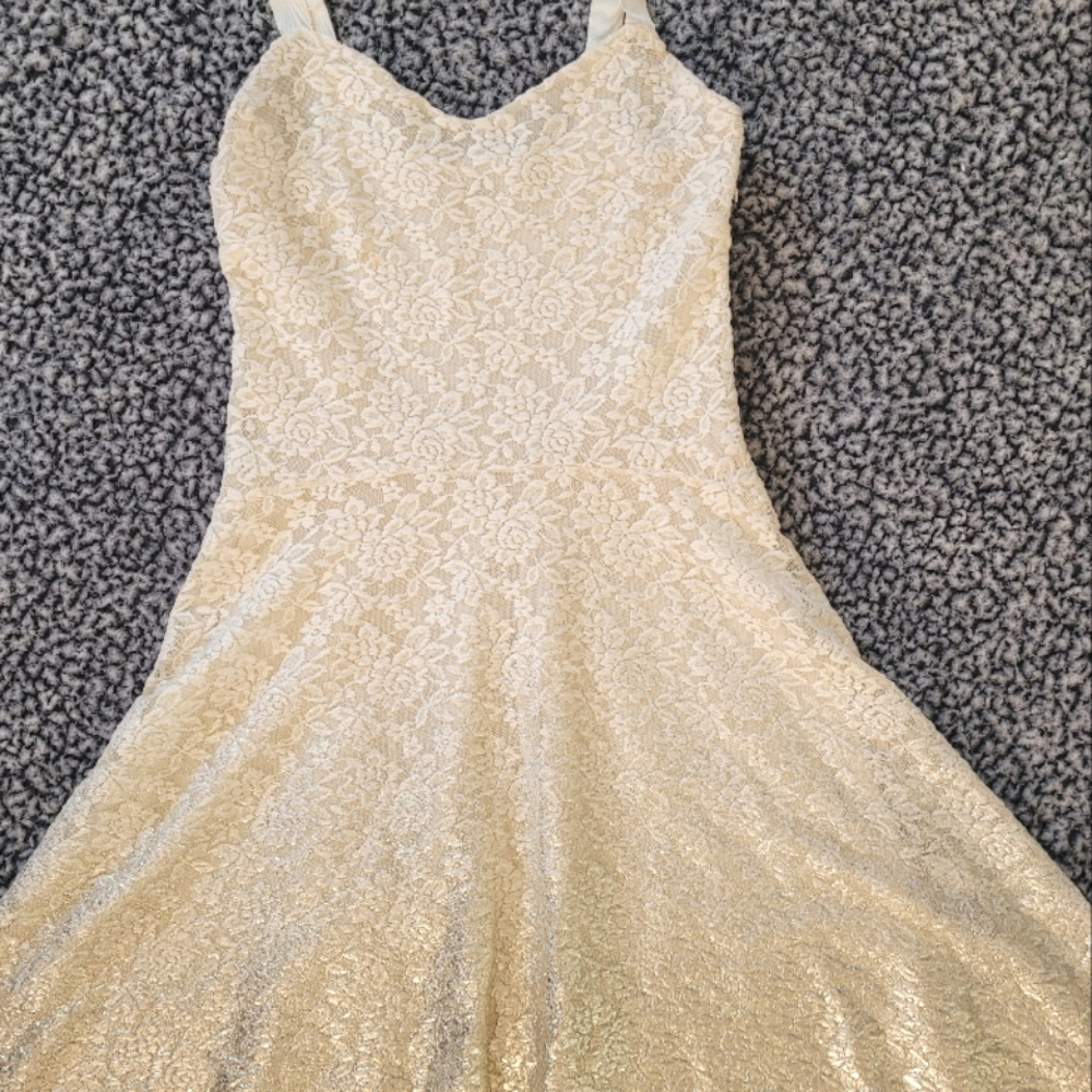 Free People Gold Dipped Dress